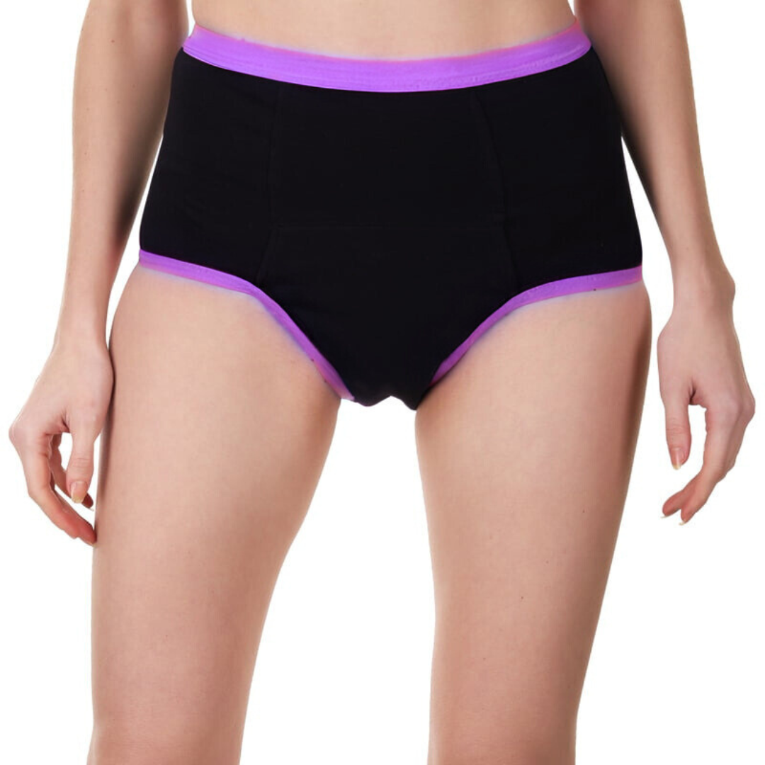 Highrise Period Panty - Lavender Black Highrise Period Panty - Lavender Black