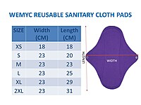 Reusable Sanitary Pad - Pack of 4 Reusable Sanitary Pad - Pack of 4