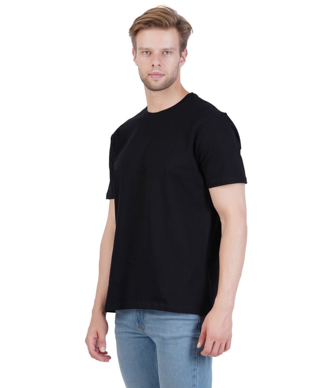 Men Oversized Fit T Shirt - Black Men Oversized Fit T Shirt - Black