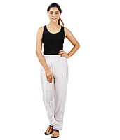 White Wemyc Women's Nylon Ankle Length Pants / Capris / Pant slip White Wemyc Women's Nylon Ankle Length Pants / Capris / Pant slip