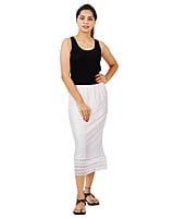 White Half Slip Long Underskirt Undergarments Slip l Soft Satin Skirt Dress Extender for Women