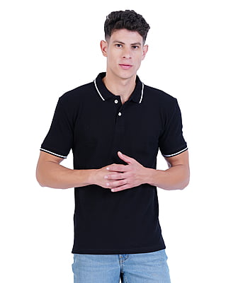 Wemyc Men's Cotton Rich Solid Polo T-Shirt Regular Fit Combo